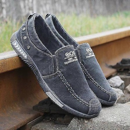 Herr Sneakers Platt Herr Canvas Skor Denim Sommarskor Andningsbara Casual Skor Loafers Chaussure Homme Storlek 38 - 45