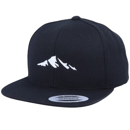 Iconic - Červená Kšiltovka - Mountain Silhouette Black Snapback @ Hatstore