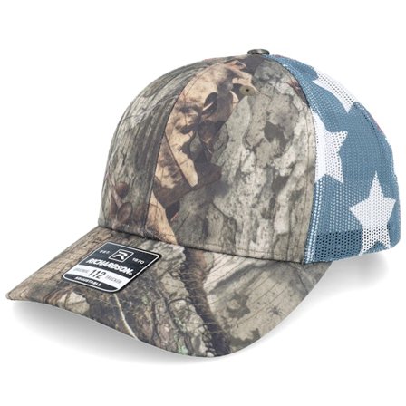 Richardson - Camo trucker Cappellino - 112pm Mossy Oak Country Dna/Stars & Stripes Trucker @ Hatstore