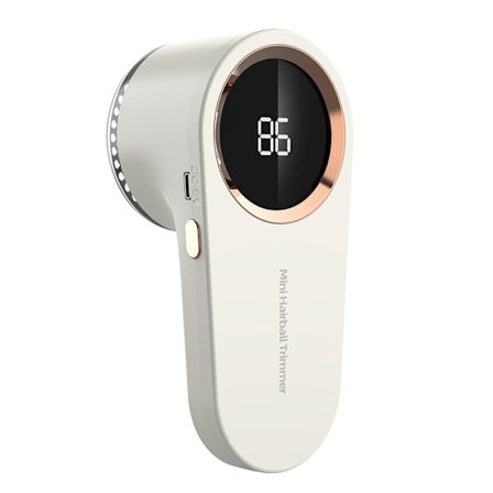 Denne oppladbare nuppefjerneren for stoff har en digital LED-skjerm og fjerner nupper fra gensere, klær, tepper og sofaer.