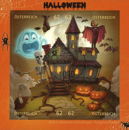 Østrig - Halloween - Stemplet miniark