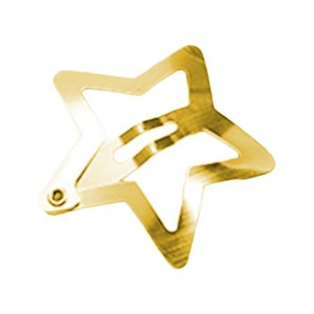 Star Hair Clip Hårnål Söt tjej Metall Femuddig stjärna Versat goldA one size