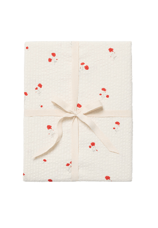 Garbo&Friends Poppy Seersucker Fitted Sheet Junior 60x120 cm Dra-på-lakan Unisex Beige 60x120x20