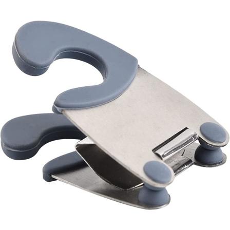 Side Steel Clip Gadget Pot Kjøkken Side Clip Hvile Kjøkkenutstyr Rustfritt Holder Eggkoker Rustfritt Stål (6stk, Grå+rød+svart)