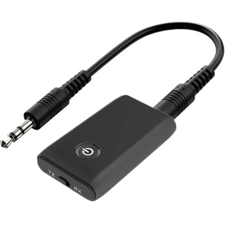 Bluetooth 5.0 Sender og Mottaker, 2-i-1 3.5mm Trådløs Lydadapter, aptX Lav Latens, for TV/Hodetelefoner/PC/Hjemmestereo/Høyttalere