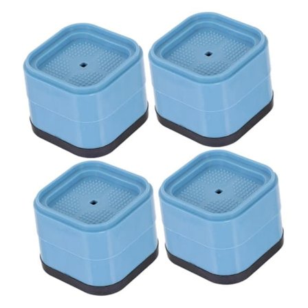 4-pakning Stapelbare Møbelføtter 6 cm – Sklisikre Underlag for Vaskemaskin, Seng, Sofa & Bord (2-lags)_OF