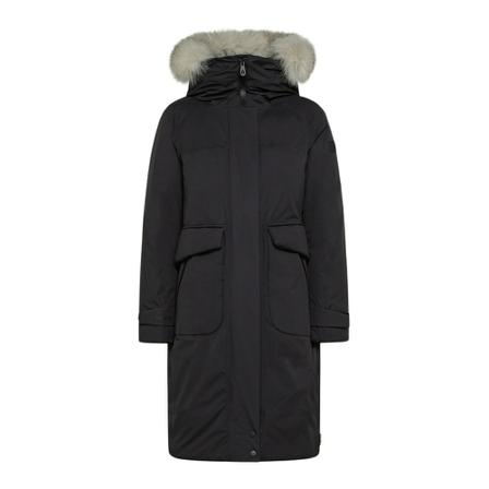 Peuterey Long parka in technical fabric Blå, Dame