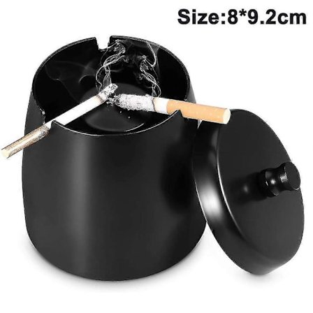 Vindtätt och vackert utomhus askfat i rostfritt stål för bord