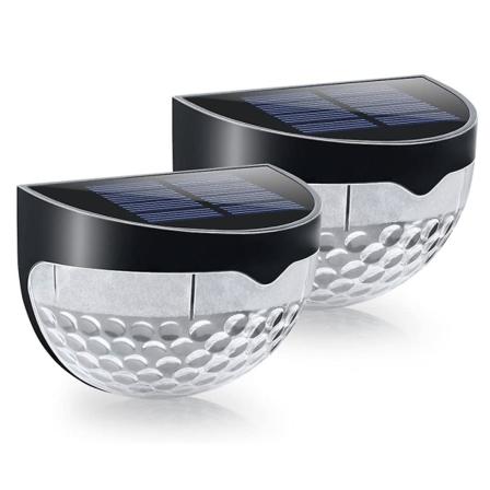 2stk Solar Lys Havesensor Væglampe Udendørs Vandtæt Garde