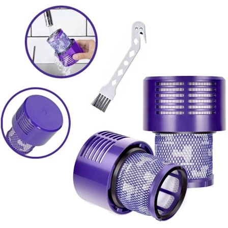2-pakning filter til Dyson V10 SV12-serien, trådløs støvsuger med motorhode, erstatning for DY-969082-01, V10-filter kompatibel med Dyson Cyclone V10 