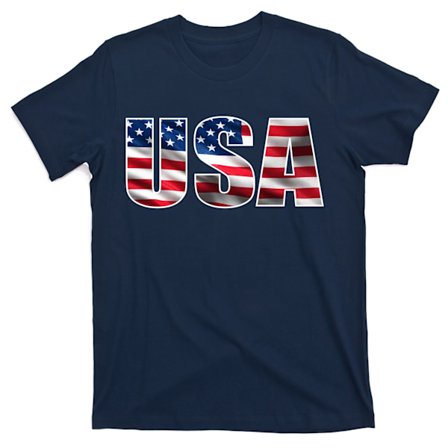 T-shirt med USA-flaggan och laglogotyp