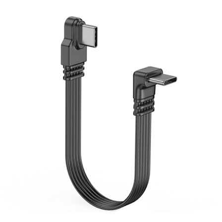 Dobbelt USB C Datakabel med Lige Hoved/Retvinklede Stik Konverterkabel