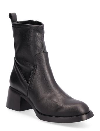 Indios/Cam Shoes Boots Ankle Boots Ankle Boot - Heel Musta Wonders