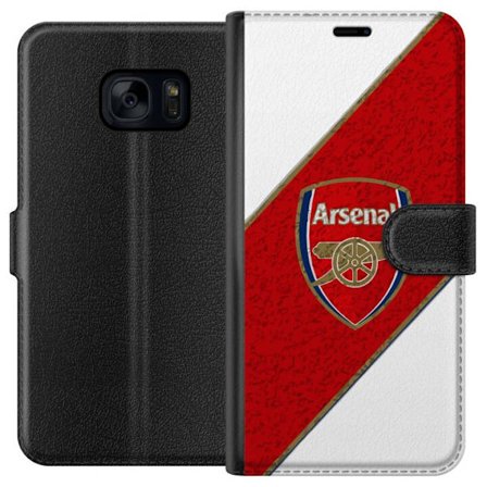 Kompatibelt Plånboksfodral till Samsung Samsung Galaxy S7 Moschino Toy teddybjörn med enkel tecknad design, brun björn med vit tröja och tydlig lo