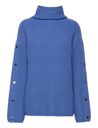 Molina Button Sweater Turtleneck Polotröja Blå DESIGNERS, REMIX