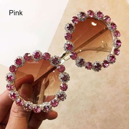 Bling Solglasögon Runda Ram Solglasögon ROSA