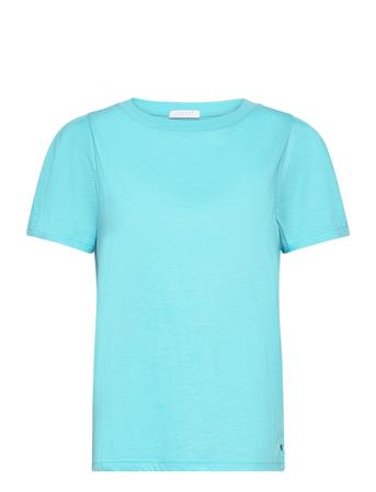 T-Shirt With Pleats Blue Coster Copenhagen
