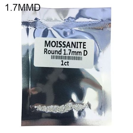 Ægte Moissanite Diamant Mossanite Løs Sten 1,7MMD 1,7MMD