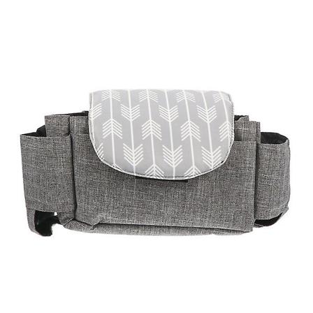 1 stk Universal Barnevognspose Bleorganiserpose Barnevognstilbehør Pose Grå 35X8X3cm Grey 35X8X3cm