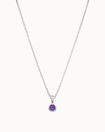 Halsband med månadssten i 18K Vitguld