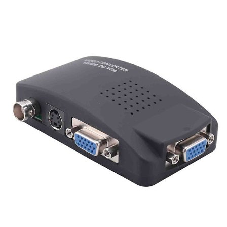 Svideo AV - VGA -muunninadapteri komposiitti AV CVBS sisään VGA ulos