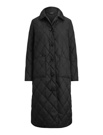 Lauren Ralph Lauren | Logo Quilted Down Long Coat | S