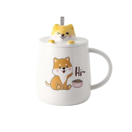 Hundekrus med låg Hundekrus 400ml Sjovt Kaffekrus Hundegave HEE