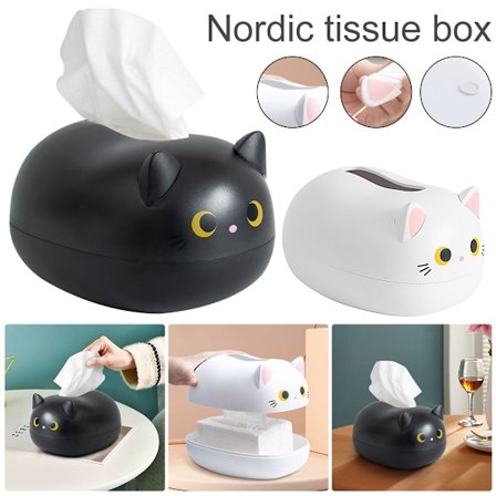 Tissue Box Söt Cat Tissue Box Servettförvaringsbox Nordic Style