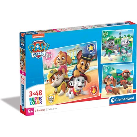 Paw Patrol Puslespil – 3x48 brikker