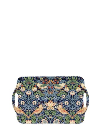 Morris & Co Strawberry Thief Blue Large Tray - Multi/patterned - 48X 29.5CM