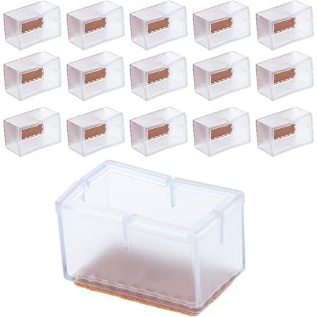 16 kpl tuolin jalkapehmusteet, 31-36mm liukumattomat PVC neliön muotoiset tuolin pöydän jalkapehmusteet, jalkasuojat