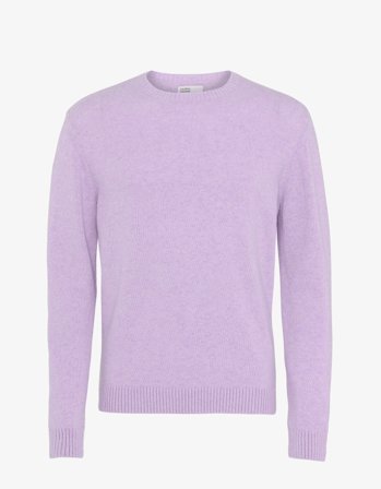 Classic Merino Wool Crew - Soft Lavender - XL