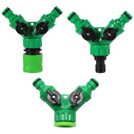 2-tie Puutarha hana vesi jakaja 1/2" 3/4" naaras kierre puutarha letku Y tyyppi kastelu venttiili