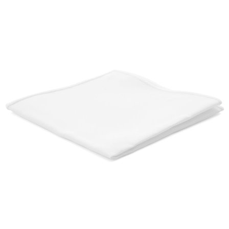 Hvid Lommeklud til mænd - Ensfarvede lommeklude