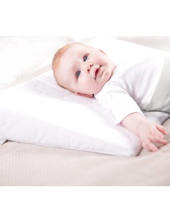 ROBA Breathable Wedge Bolster With Removable Cover - Grey - 30X 35CM X 8.5CM