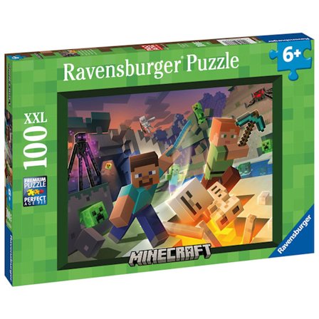 Ravensburger Minecraft Monster Palapeli 100 palaa XXL monivärinen