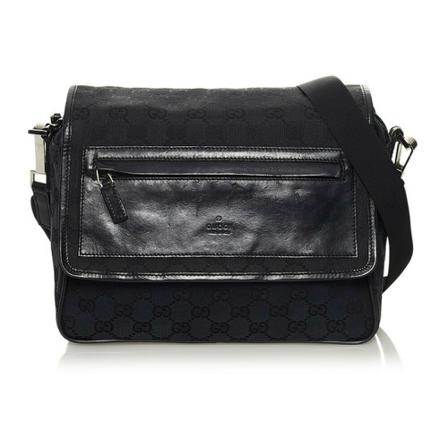 Gucci Vintage, Pre-owned Cross Body Bag Zwart, Dames, Maat:ONE Size,leer