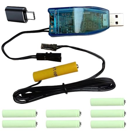 Typ C Usb till Aaa/lr03 Batteri Eliminator 1v-24v för LED Ljus Radio Klocka Leksak