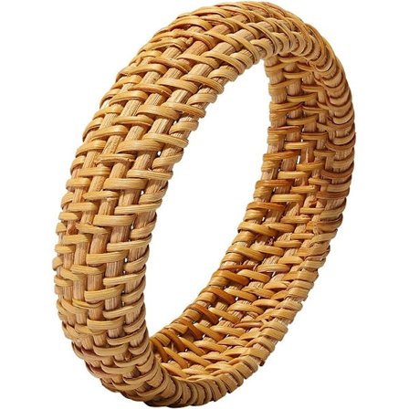 Rattan Armband för Kvinnor Handgjord Lätt Halm Korg Fläta
