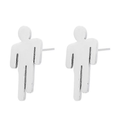 Unikt Sølv Øreringesæt til Kvinder af Billie Eilish, Et Par Inkluderet