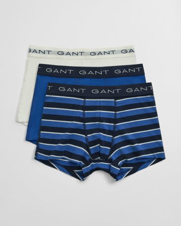GANT Herren 3er-Pack Mehrfarbig gestreifte Boxershorts (XXXL) Blau
