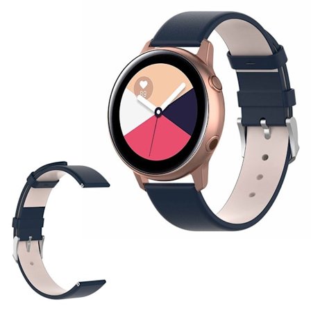 Samsung Galaxy Watch Active hållbar läder klockarmband - mörkblå