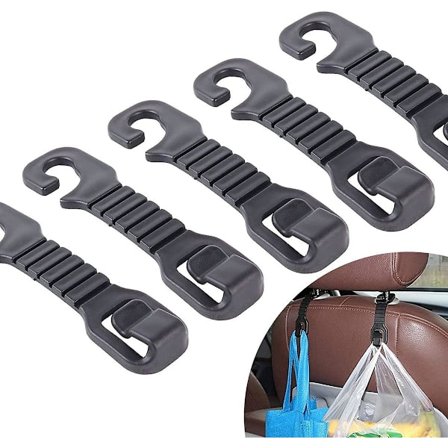 10st Universal Black Headrest Krok Bil Baksäte Krok Bil Nackstödshållare