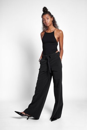 Jarla Matte Trousers Black