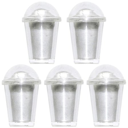 5 set Miniatyrtillbehör Nyckelringar DIY Örhängen Mini Kaffe Koppar Mini Charms Mini Huskopp Dekoration Mini Koppar (2.1x1.4cm)