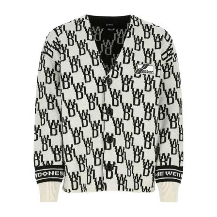 We11Done Strik Wdkc122639Uiv Ivory Sort, Herre Cardigans