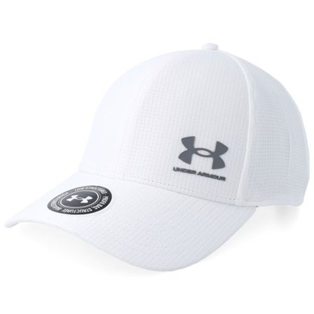 Under Armour - Vit adjustable Keps - Velcro Low White Adjustable @ Hatstore
