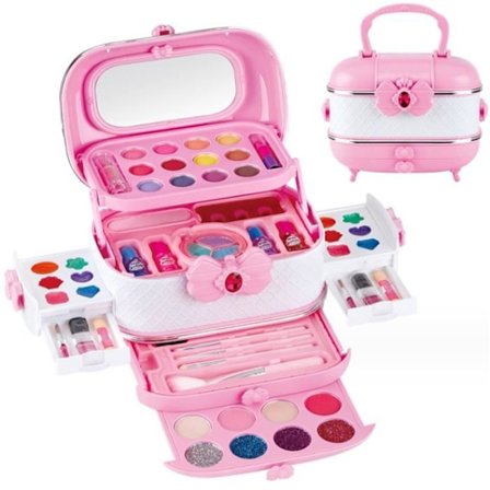 Børnemakeup, vaskbar pigemakeup, børnemakeupkuffert, børnemakeupsæt til piger, julegave