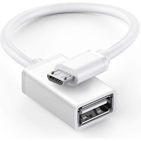 USB-adapter till Micro-USB - E.F.CONNECTION - 1m - Vit - Förlängningskabel - Praktisk anslutning