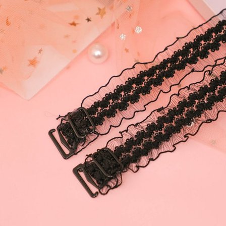 2 par BH-stropp Bred skulderstropp SVART